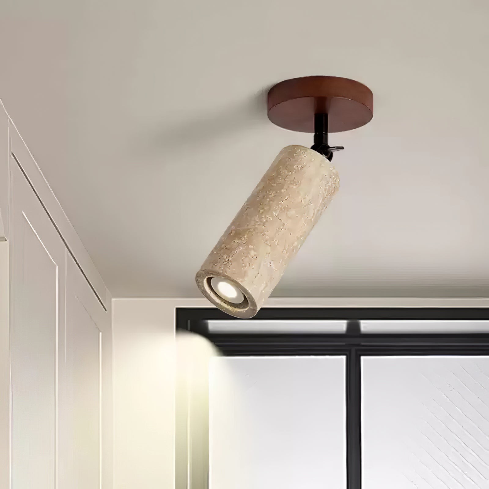 Wabi-Sabi Travertine Verstelbare Wandlamp HL851