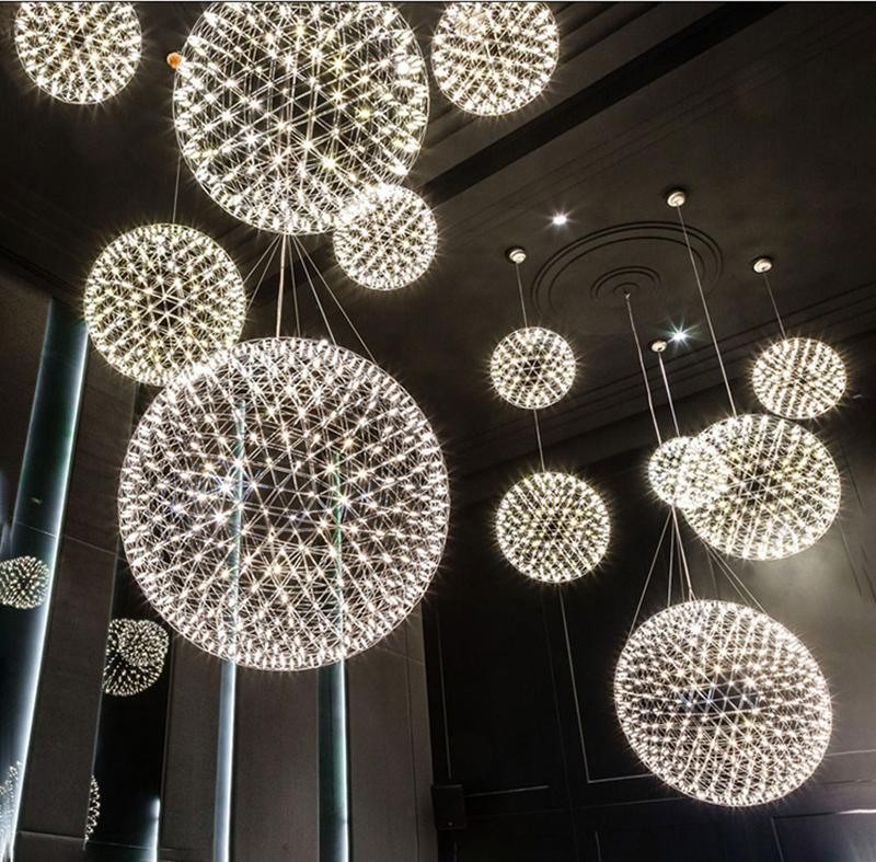Zilveren Spark Ball hanglamp HL1407