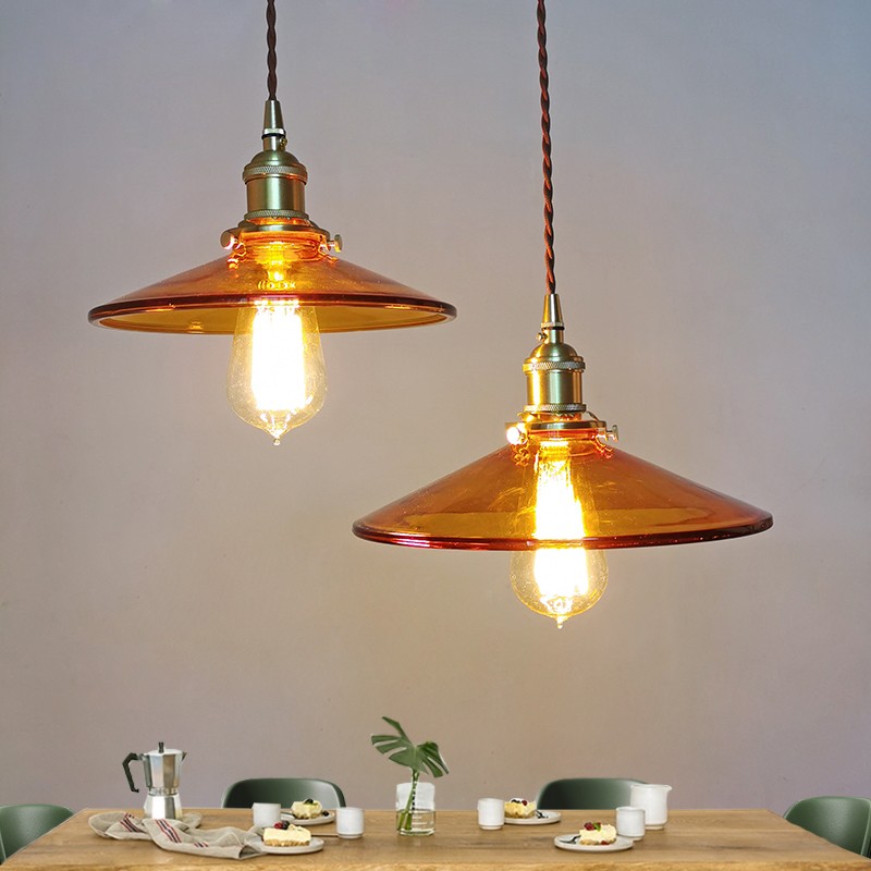 Eetkamer Retro Artistieke Glazen Hanglamp HL58