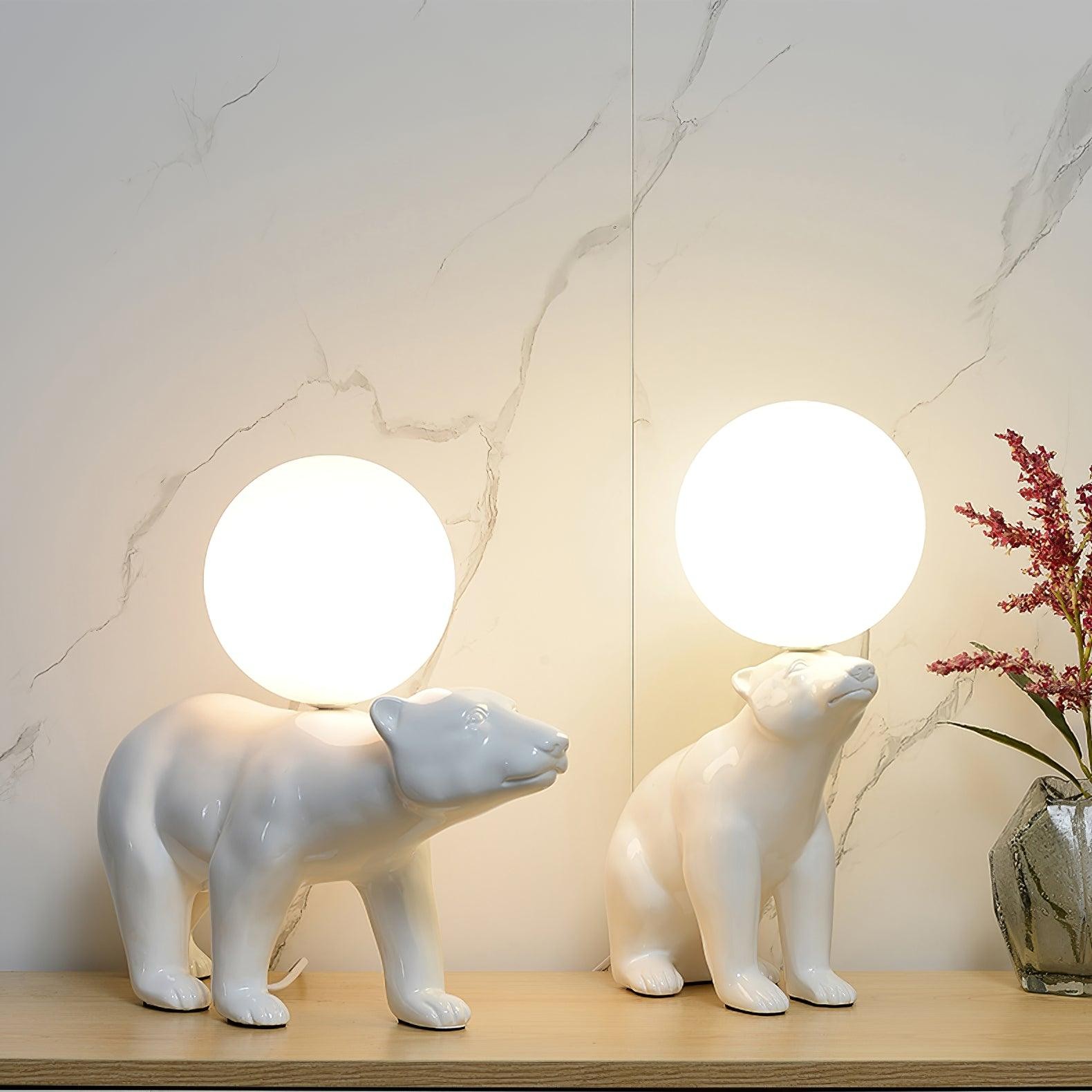 Creatieve witte tafellamp met dierenbeervorm HL124