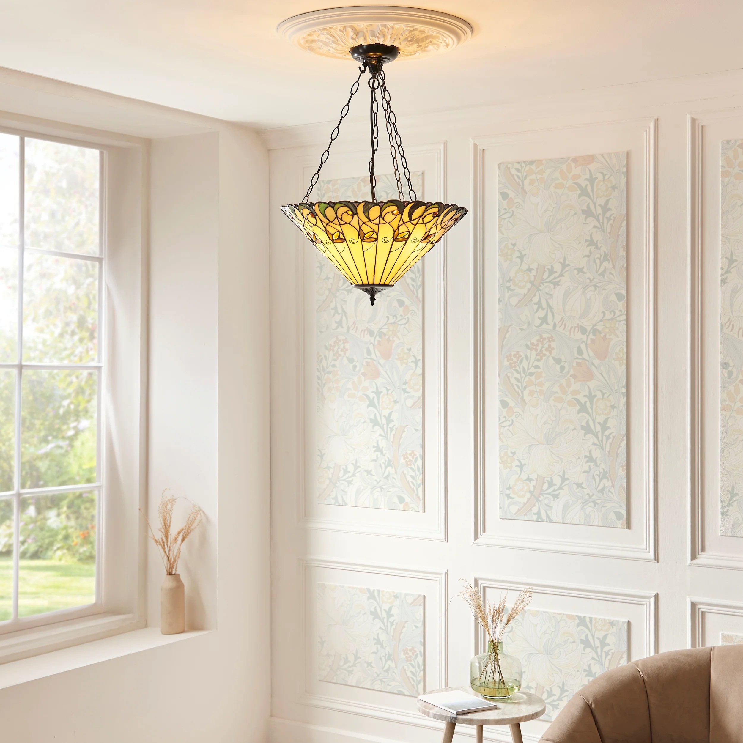 TF Jamelia Lamp - Decoratief glaskunstwerk - Plafondlamp in tijdloze stijl voor de hal HL2242