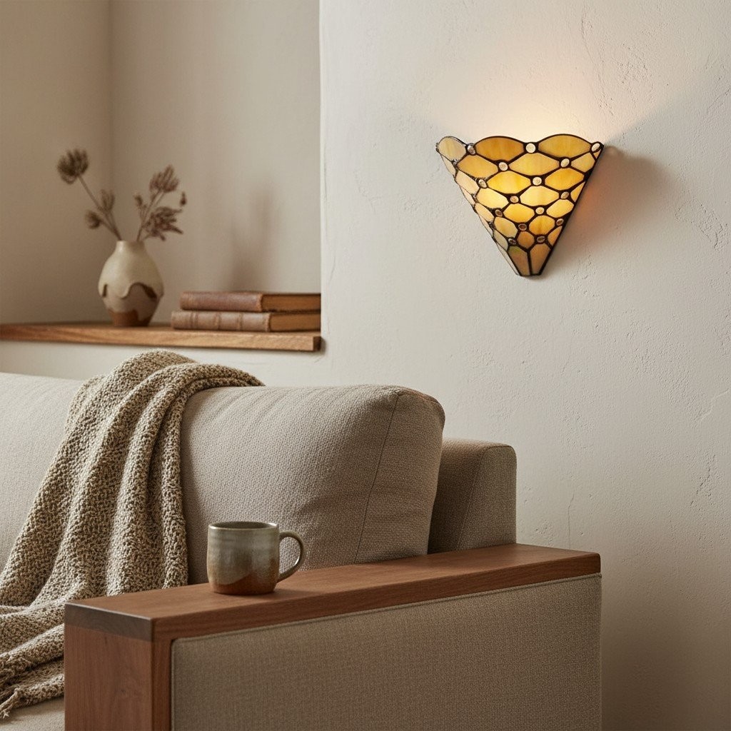TF Pearl Elegante Glazen Wandlamp - Wandlamp voor Woonkamer, Slaapkamer of Hal HL2018
