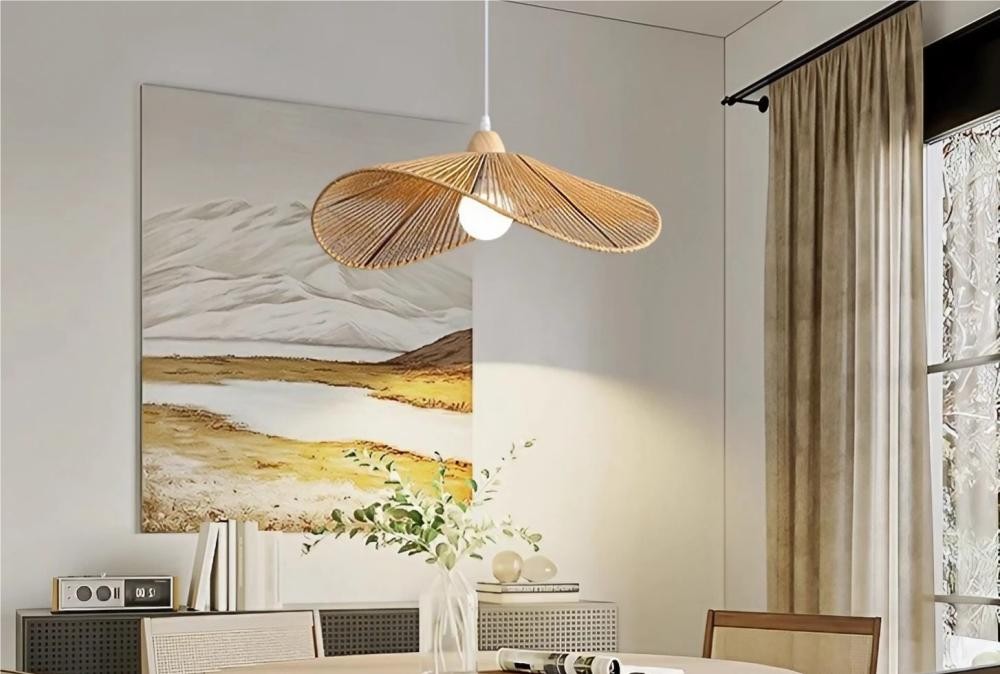 Rustieke Zen Strohoed Rotan Hanglamp HL207