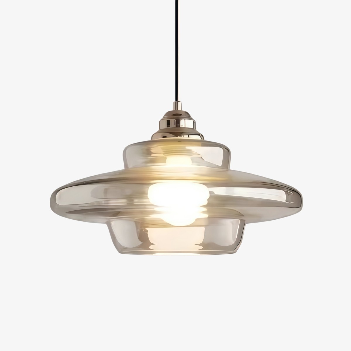 Art Deco Glazen Hanglamp - Elegante Sculpturale Hanglamp Voor Eetkamer en Keuken HL190