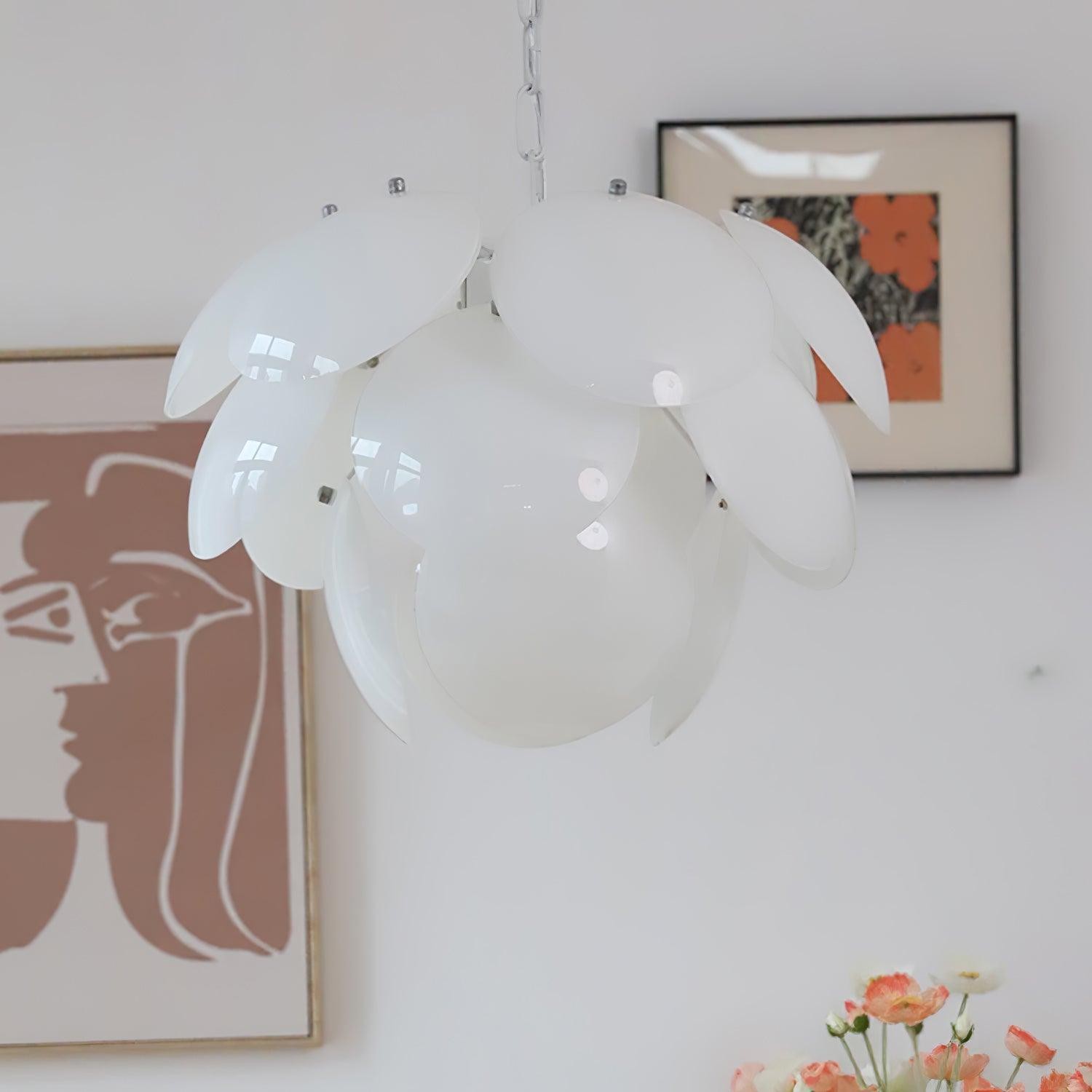 Luxe mode lichtgevende bloemblaadjes glazen kroonluchter HL581