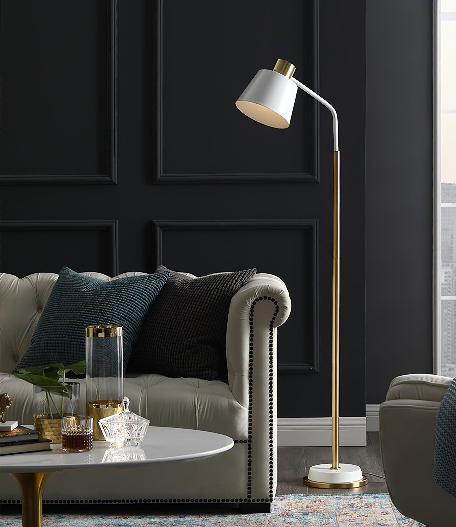 Moderne eenvoudige luxe metalen kleurblokkerende vloerlamp HL448