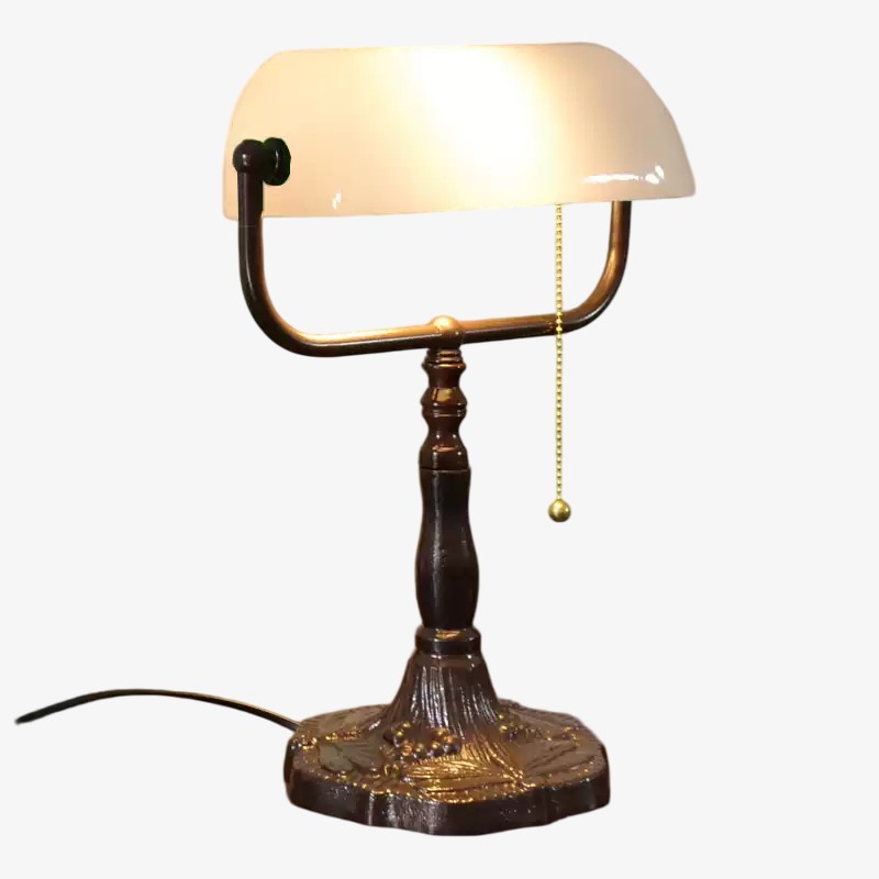 TF Tivanny Bureaulamp met bloemenmotief en glas-in-lood - Vintage tafellamp voor slaapkamer, studeerkamer of woonkamer HL3553
