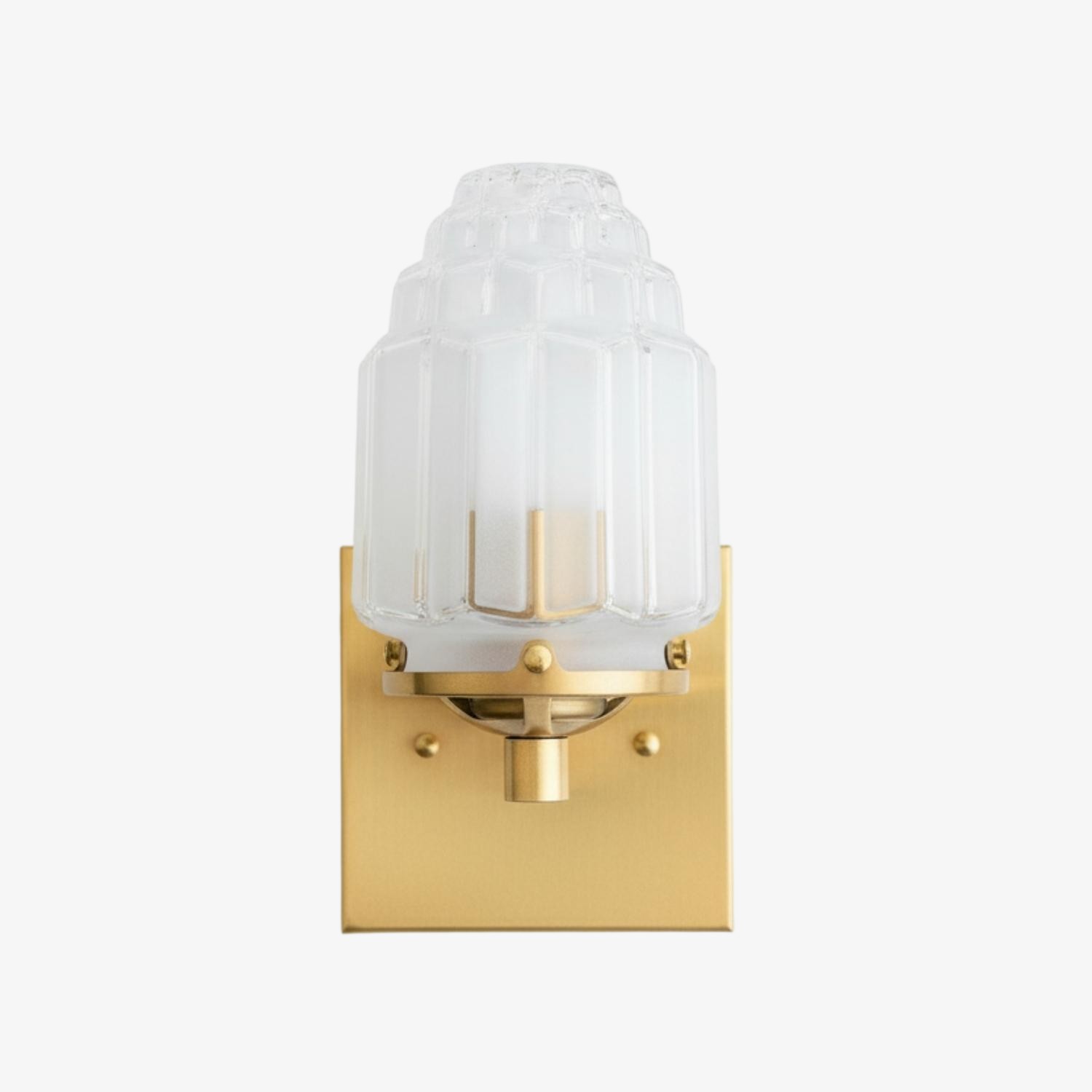 Tierlux Glazen Art Deco Wandlamp - Glazen Gematteerde Bollen met Wolkenkrabberbol HL1656