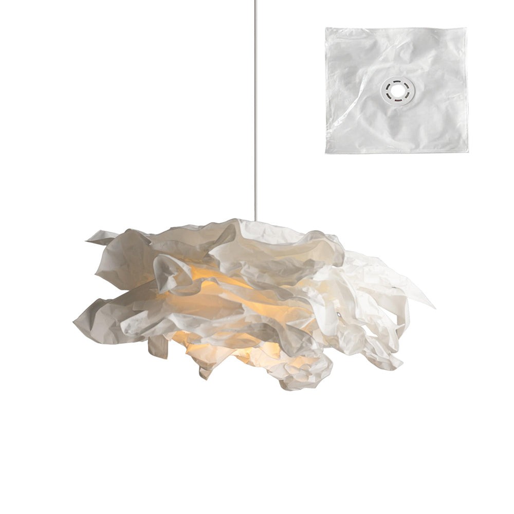 Moderne crèmekleurige papieren hanglamp HL636