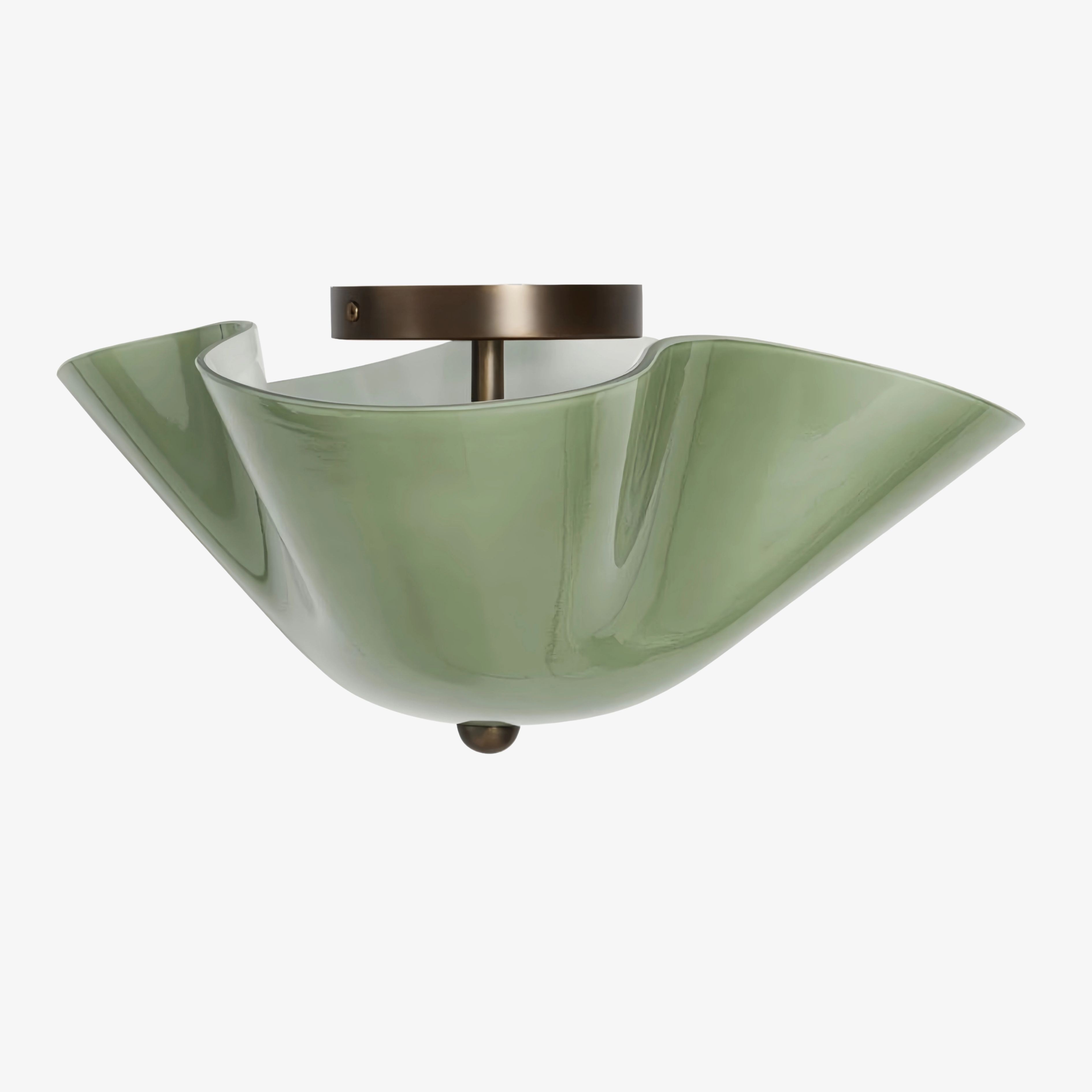 Bellina glazen plafondlamp - messing accent moderne armatuur HL1646