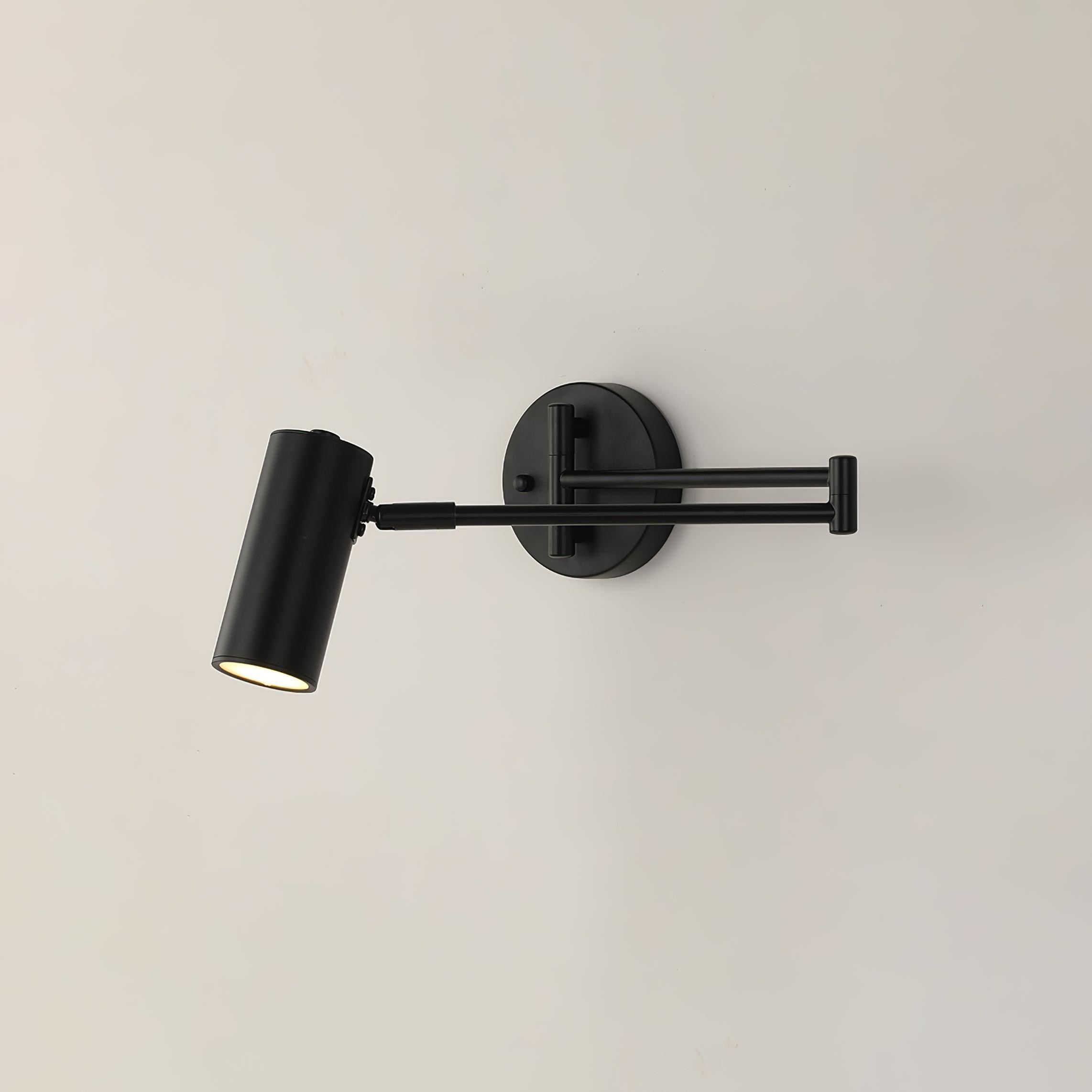 Moderne metalen cilindervormige wandlamp met zwenkarm HL1076