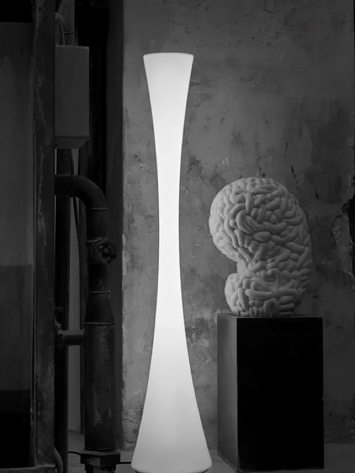 Romantische eenvoudige witte kolomvloerlamp HL997