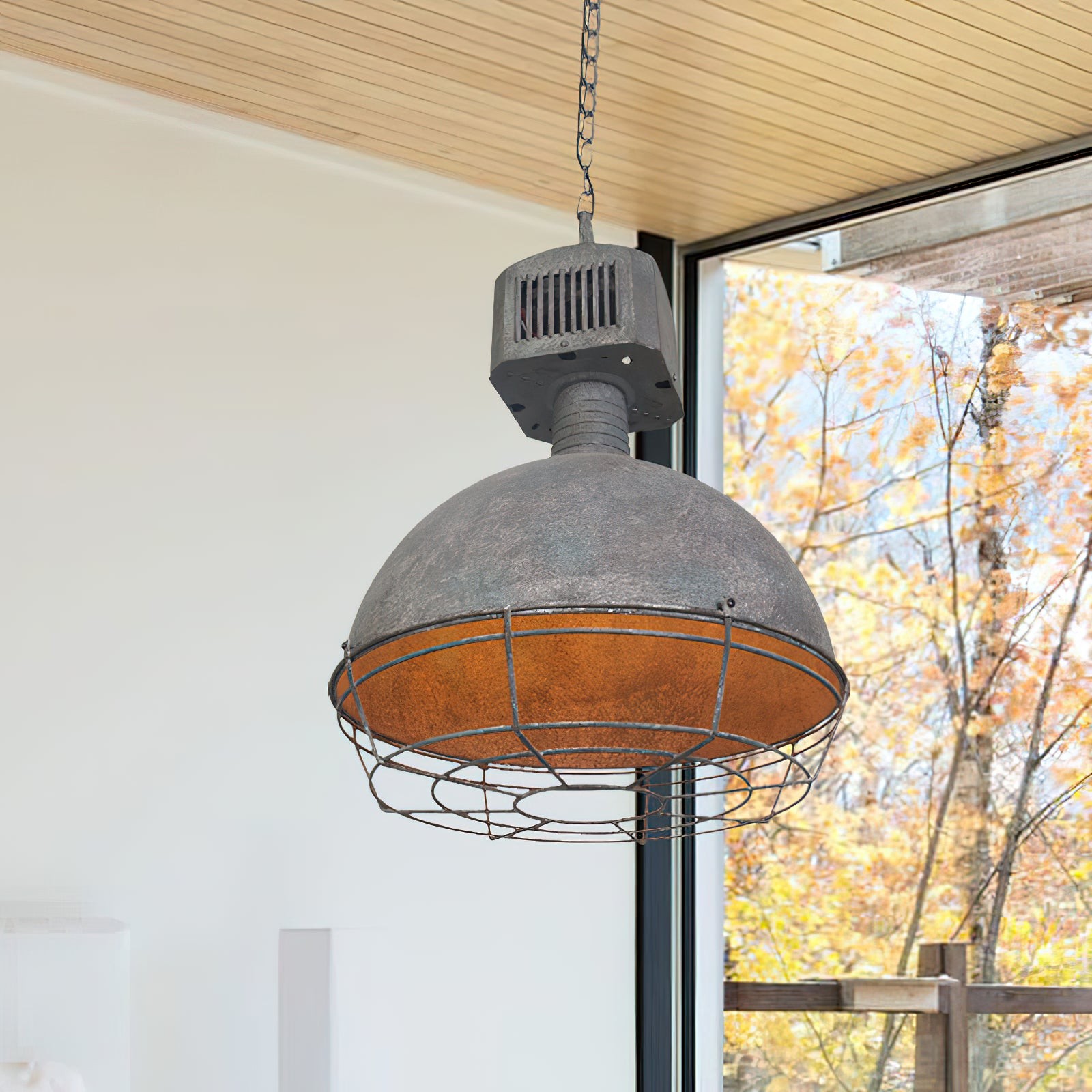Hanglamp met metalen omhulsel in industriële stijl HL3022