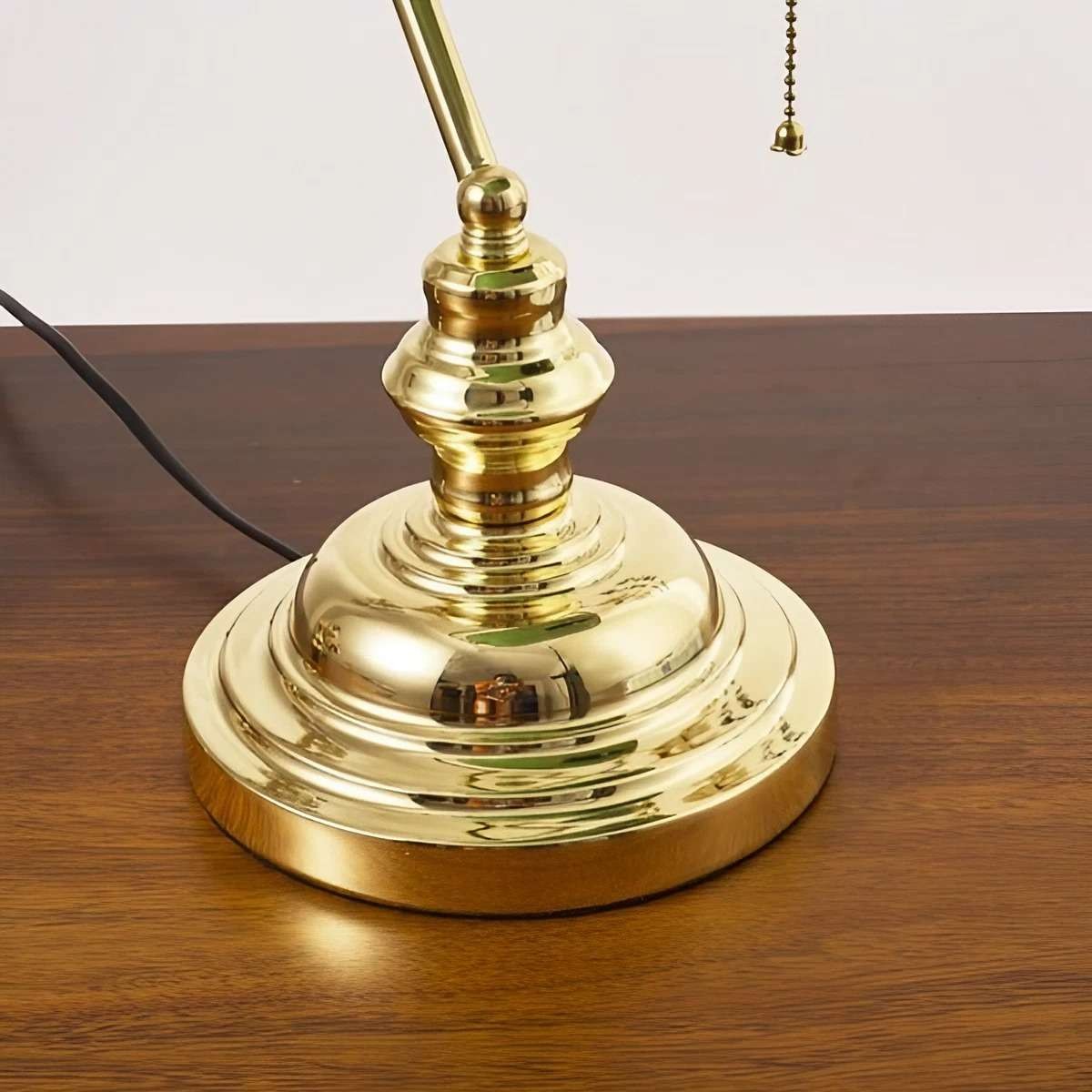 Vintage Groene Bankers Tafellamp