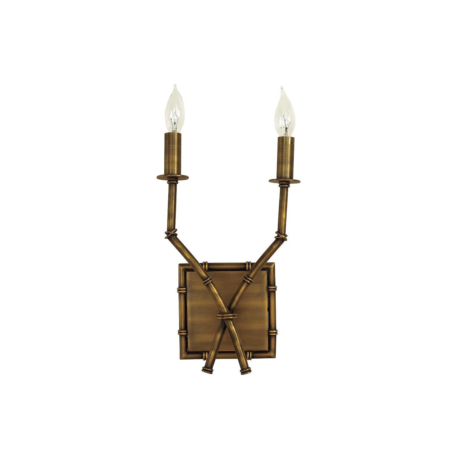 Dubbele bamboe wandlamp HL3139