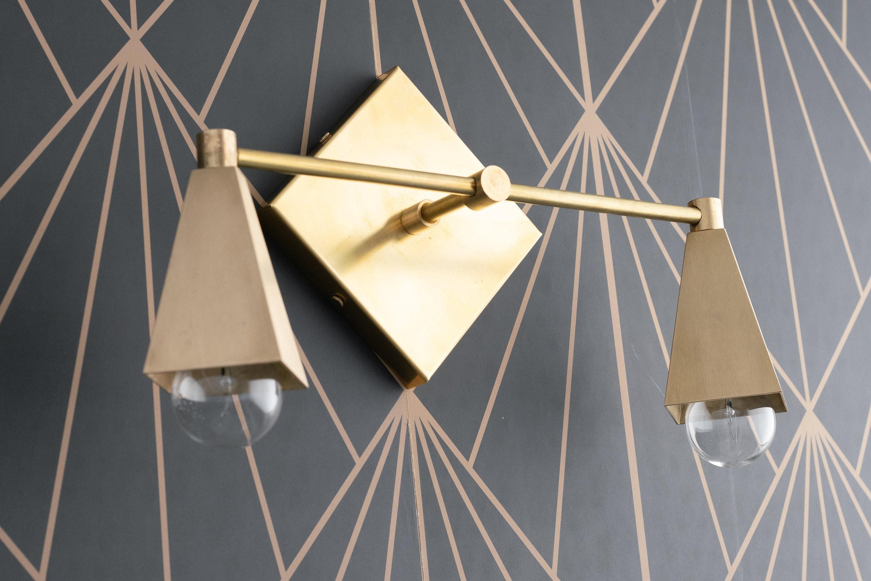 Ornato Luxe Geometrische Badkamerlamp - Massief Messing Art Deco Badkamerverlichting HL1710