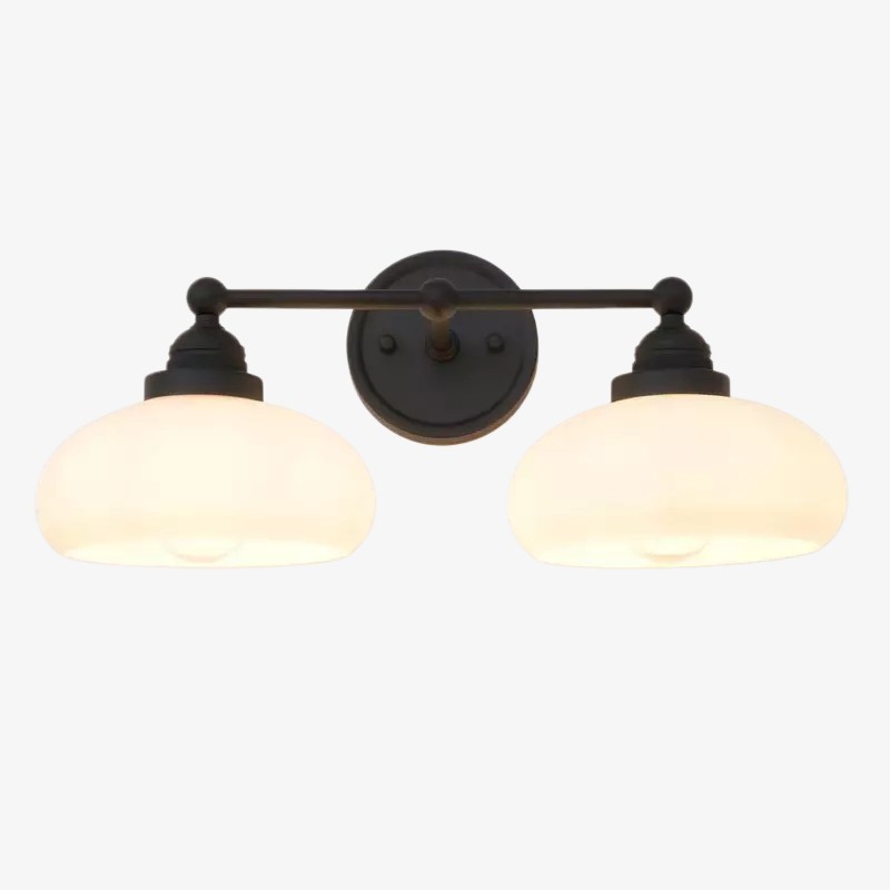 Velora Vintage Industriële Wandlamp met Glazen Kap voor Hal en Entree HL2308