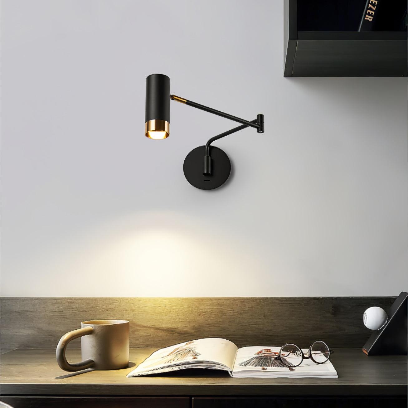 Moderne industriële telescopische, draaibare, verstelbare zwenkarm wandlamp HL780