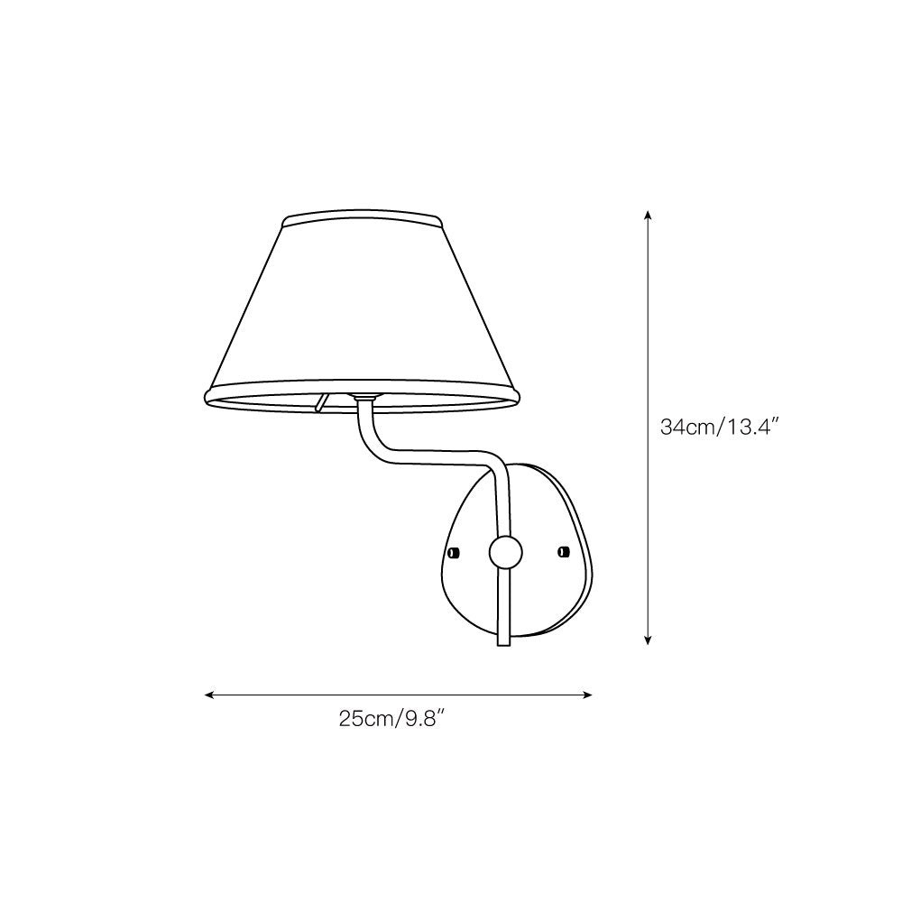 Kulo stoffen wandlamp – moderne wandlamp met dubbele arm van linnen voor de woonkamer HL1785