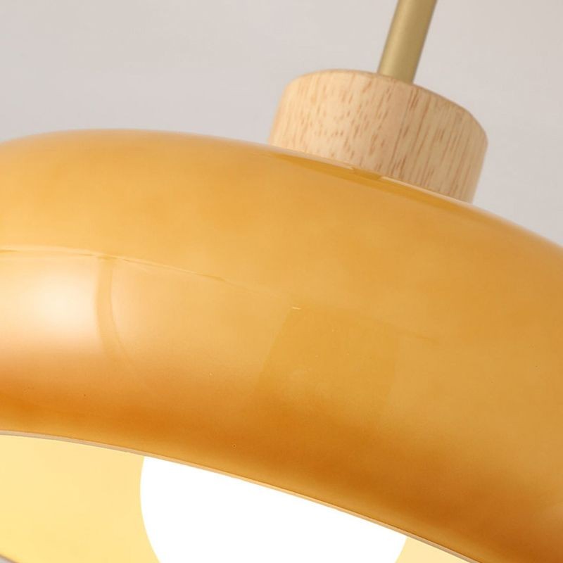 Vintage Bauhaus Glazen Schijfplafondlamp HL153
