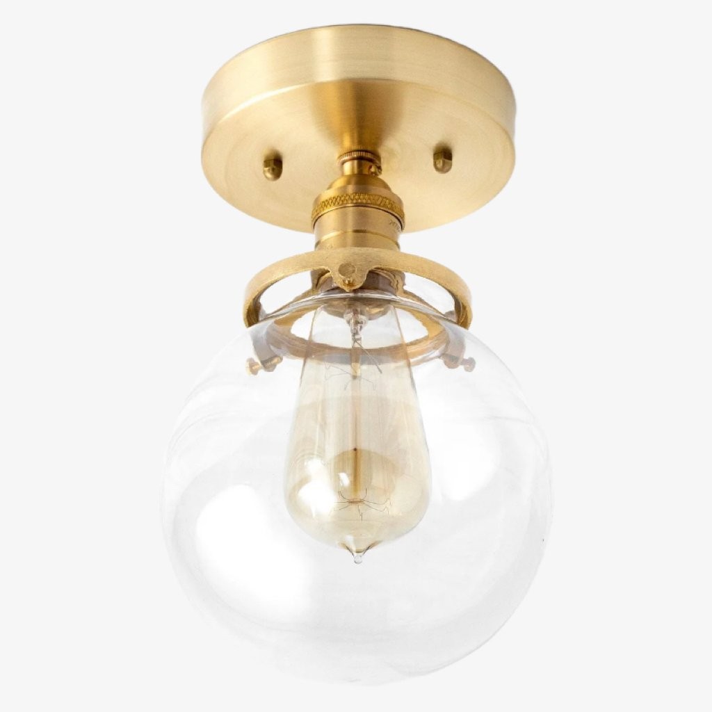 Glorica glazen retro bolvormige plafondlamp - Vintage industriële huisverlichting HL1731