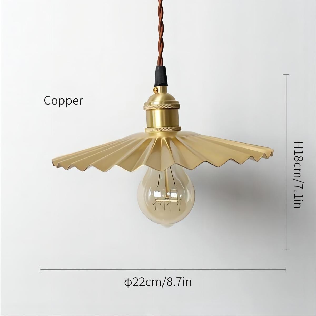 Koperen paraplu hanglamp