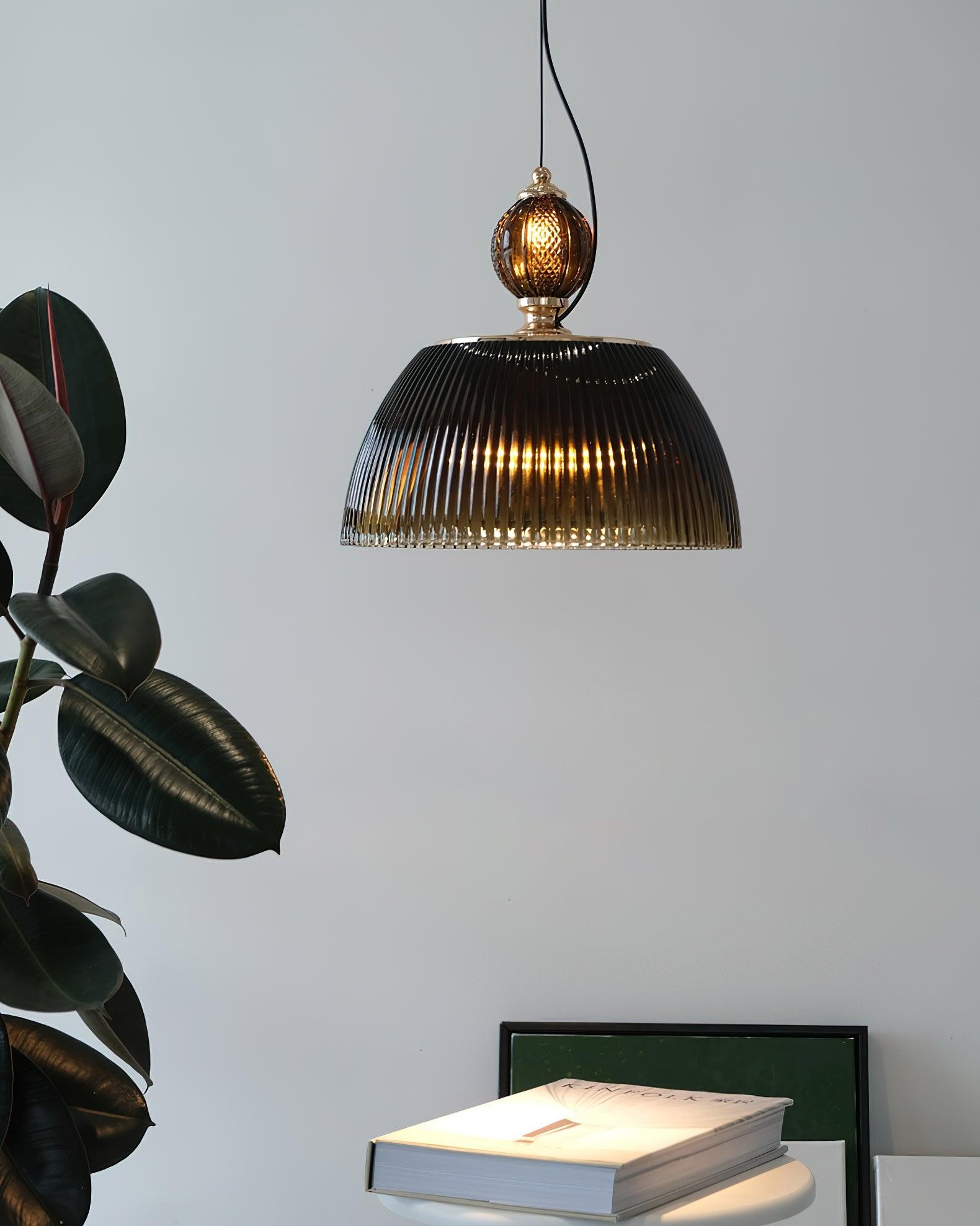 Moderne vintage gradiënt groene glazen hanglamp HL539