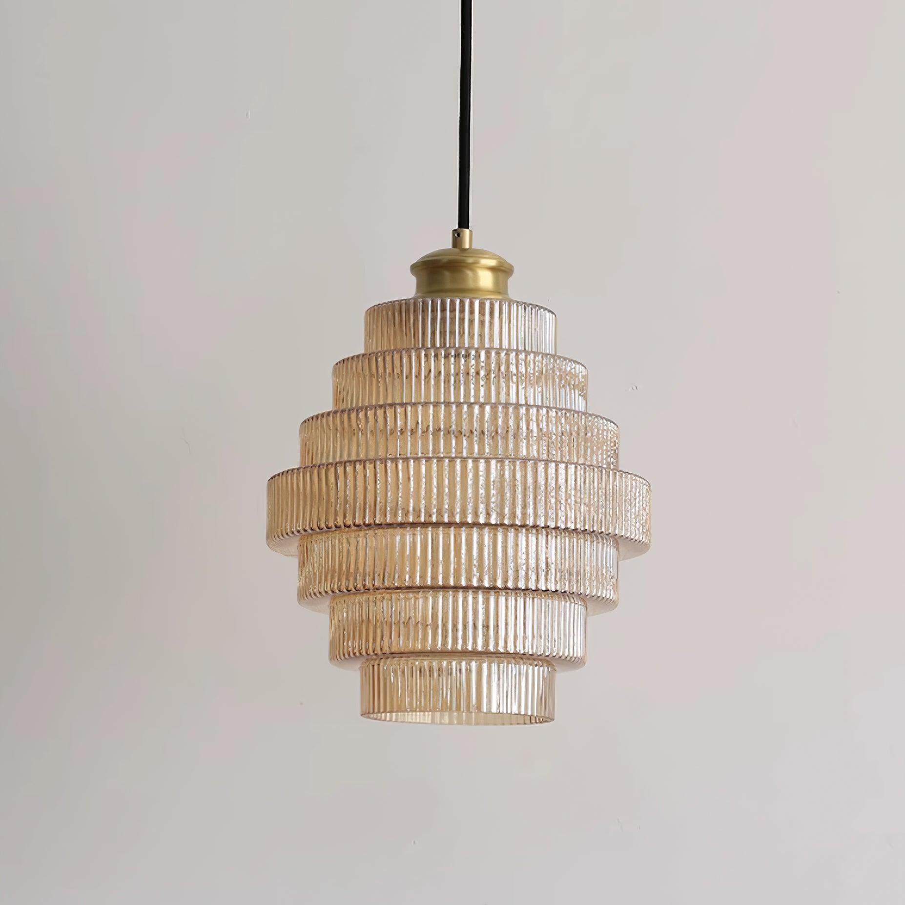 Moderne Creatieve Hanglamp van Geplooid Glas - Flesvormige Hanglamp voor de Eetkamer HL615