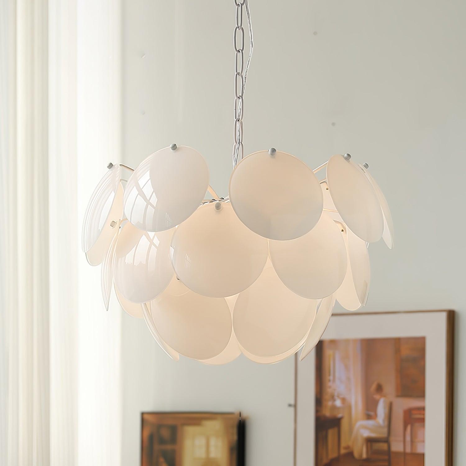 Luxe mode lichtgevende bloemblaadjes glazen kroonluchter HL581