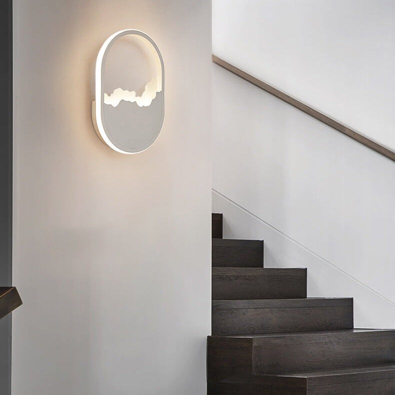 WaveGlow - Moderne ovale LED wandlamp van ijzer met een verfijnd golfdesign HL1212