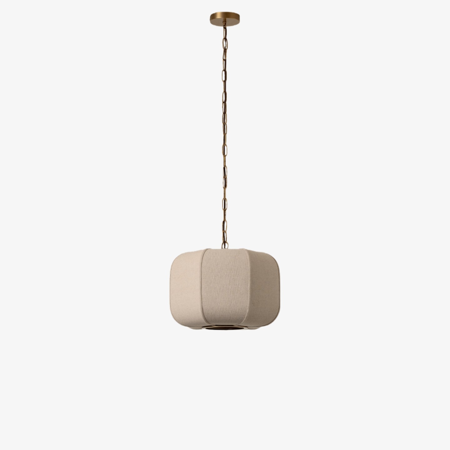 Loomis hoge hanglamp – Lampenkap met linnenstructuur en verouderd messing, geschikt voor eetkamer en keuken HL2286