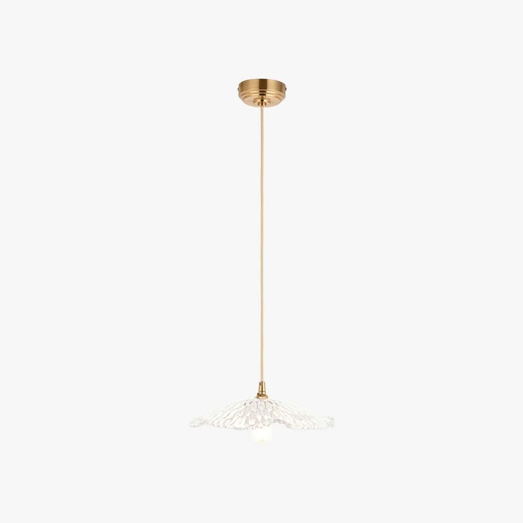Floriaxis Hanglamp met bloemenmotief en glazen kap - Glazen kap met bloemenmotief en gevlochten kabel voor keuken of eetkamer
