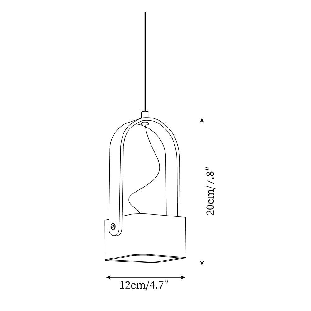 Geometrische gele travertijn hanglamp HL575