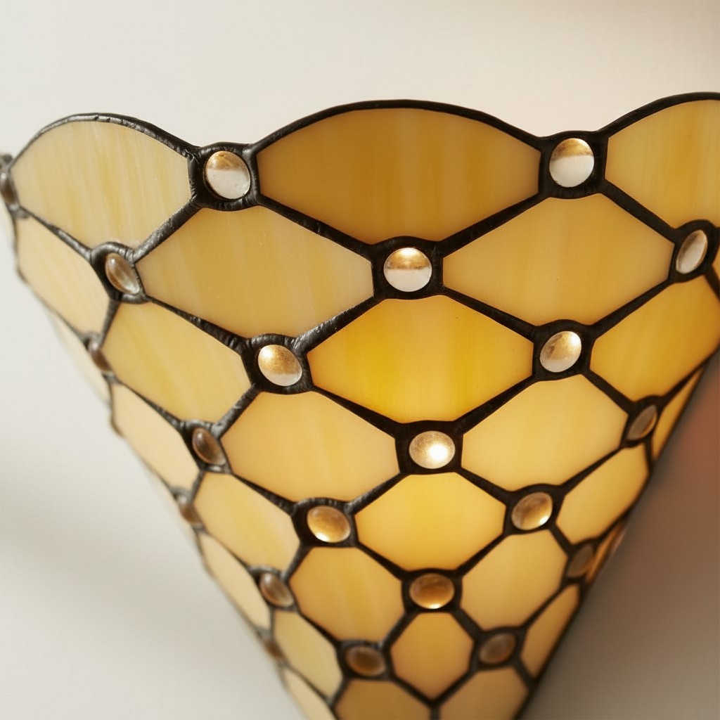 TF Pearl Elegante Glazen Wandlamp - Wandlamp voor Woonkamer, Slaapkamer of Hal HL2018