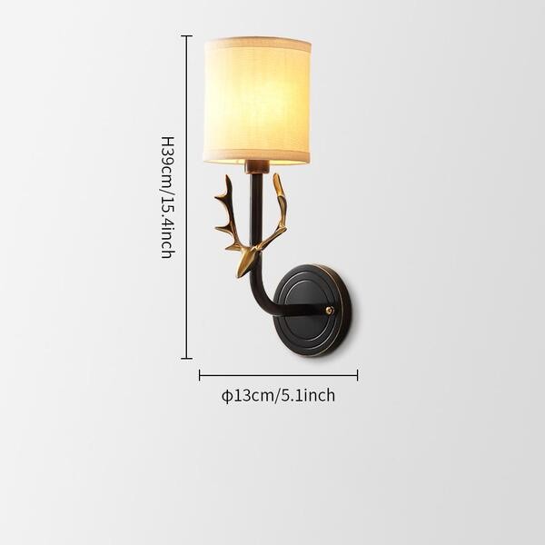 Hertenkop Wandlamp