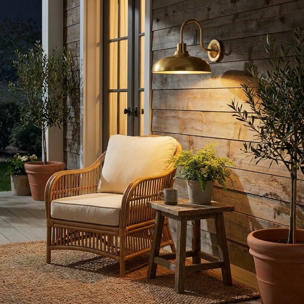 Velara Industriële Metalen Rustieke Koepel Wandlamp - Klassieke Gebogen Buitenwandlamp voor Veranda en Terras HL2435