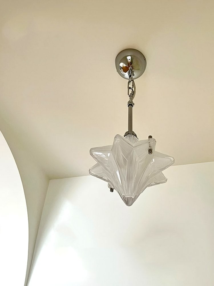 Art Deco Astris Elara Star hanglamp - hanglamp van matglas met geometrische stijl HL1792