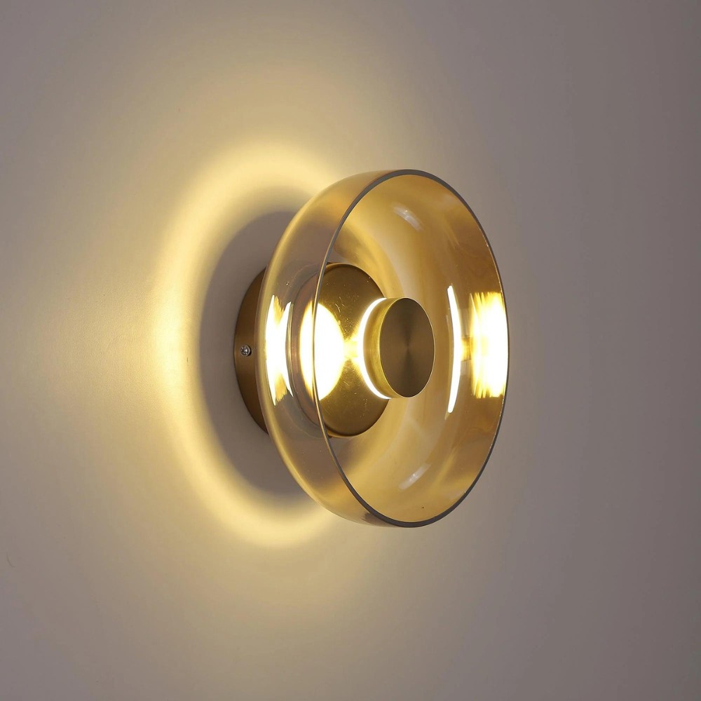De Shimmering Glow Premium Minimalistische Messing Wandlamp HL3401