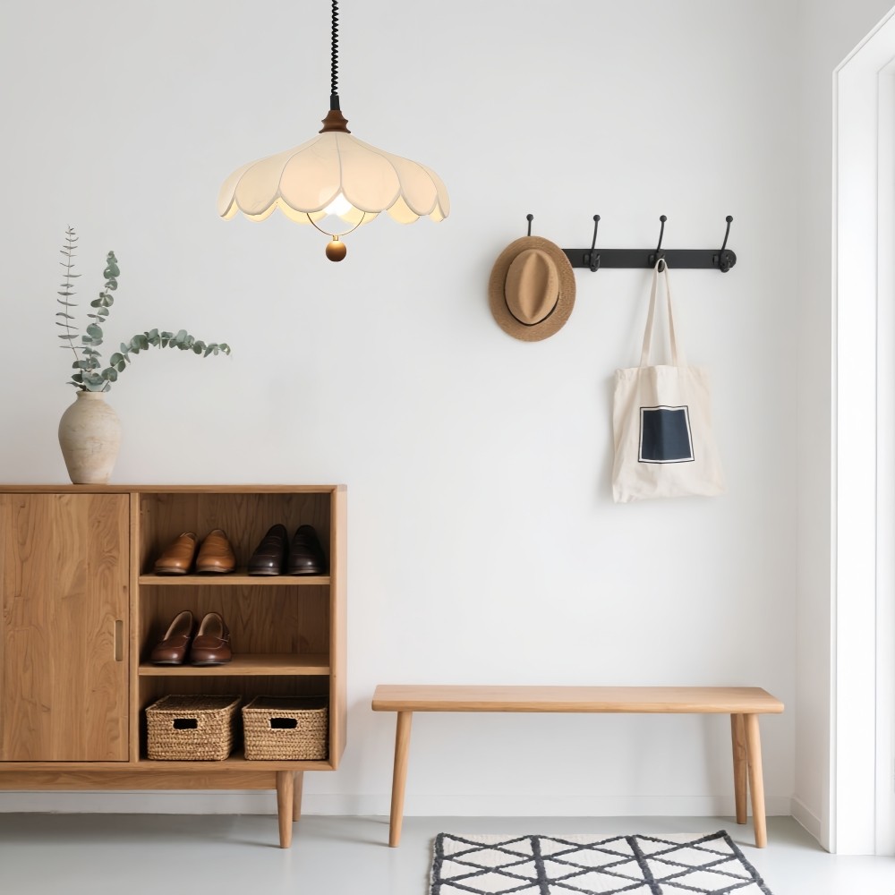 Hanglamp met stoffen bloemen - Frans bloemblaadjesontwerp voor gangpad HL1320