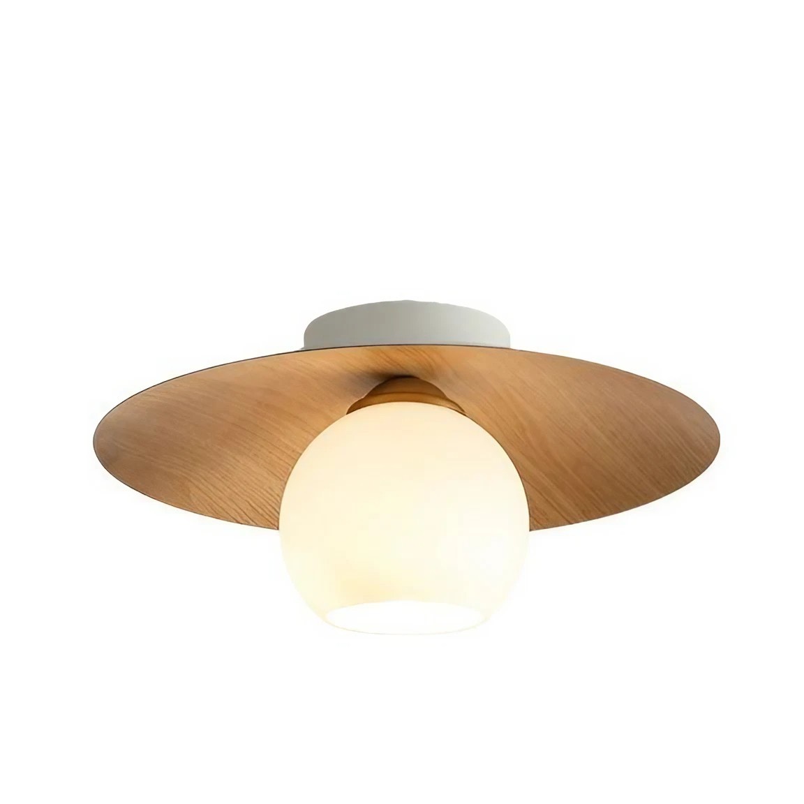 Scandinavische Glazen Geribbelde Bol Plafondlamp HL12
