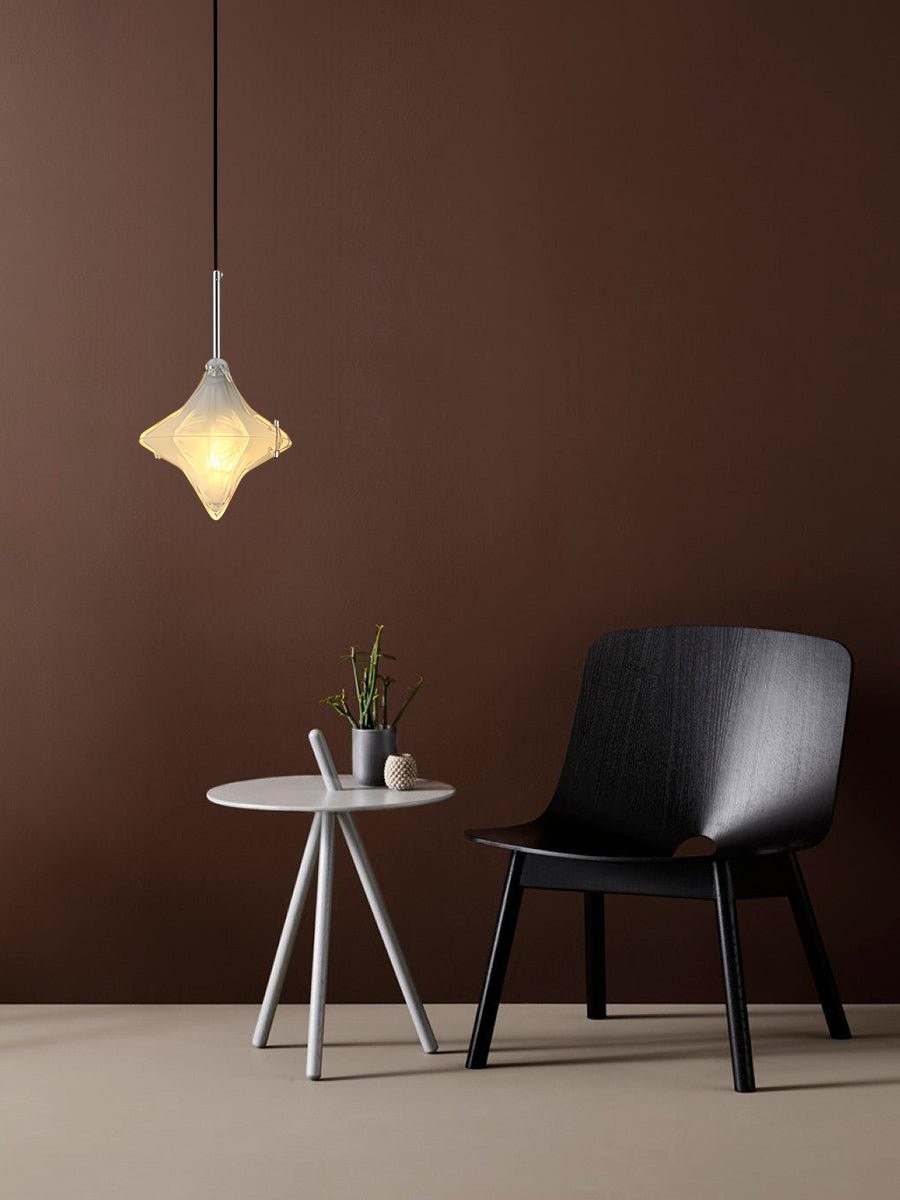 Art Deco Astris Elara Star hanglamp - hanglamp van matglas met geometrische stijl HL1792