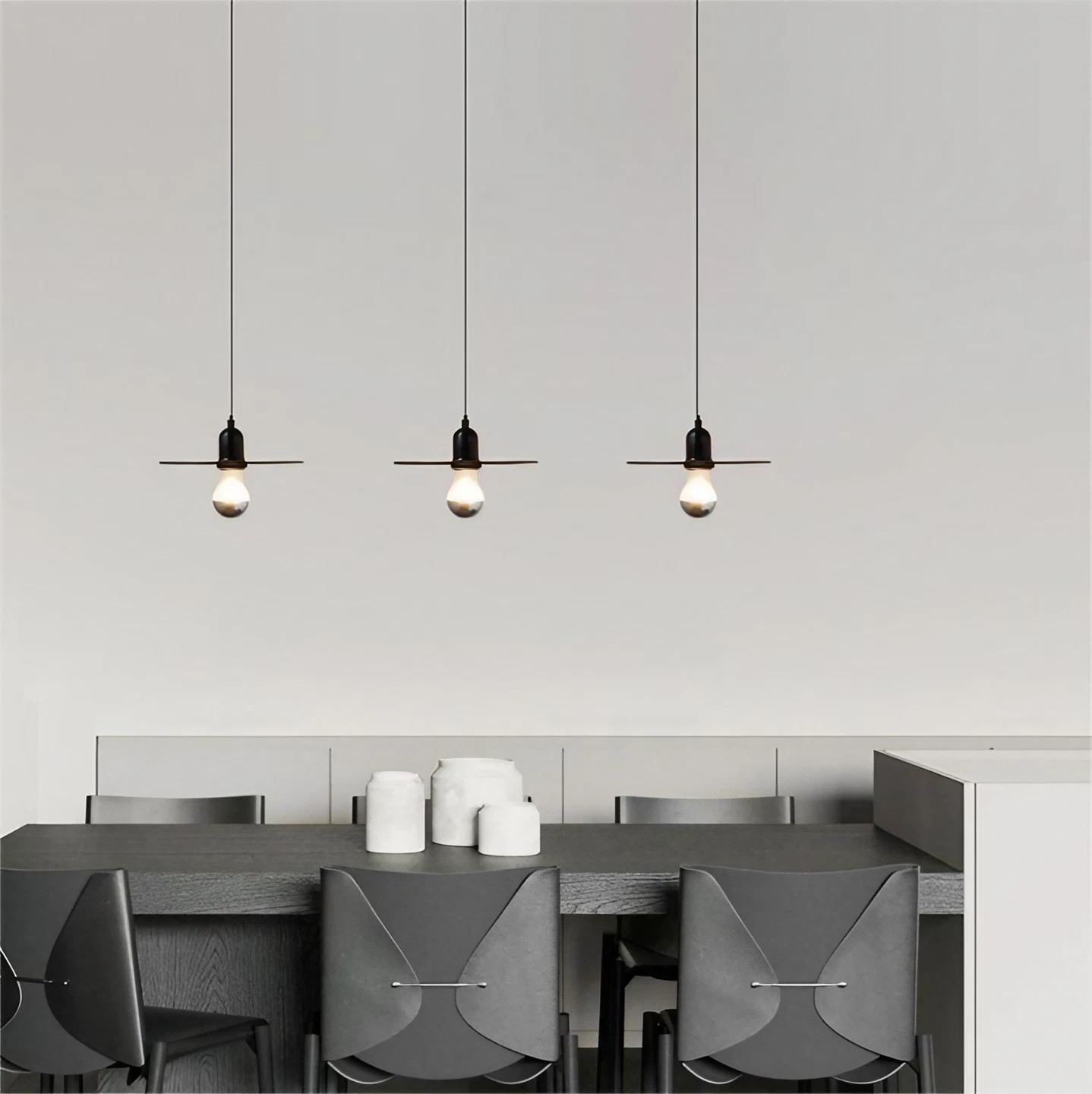Moderne Rookgrijze Hat Glas Hanglamp HL18