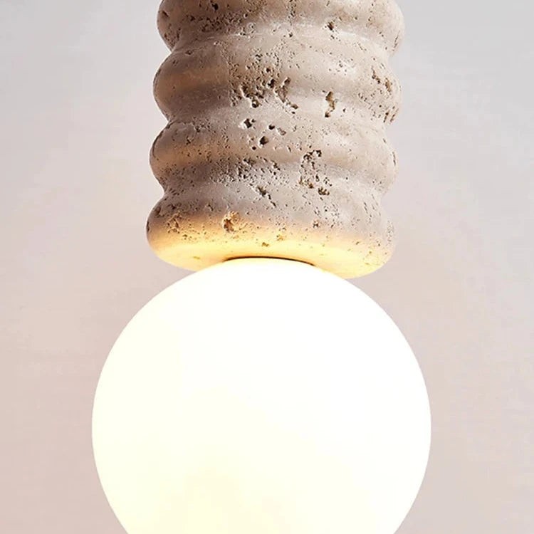 Moderne LED-hanglamp met stenen design voor naast het bed HL3470