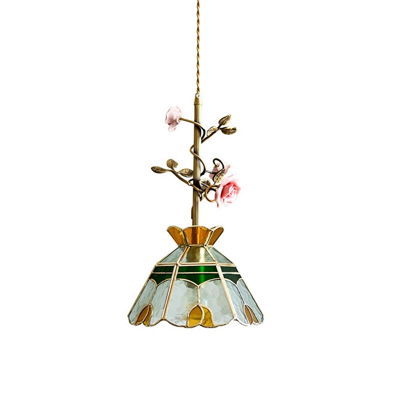 Lalique roze glazen hanglamp HL3227