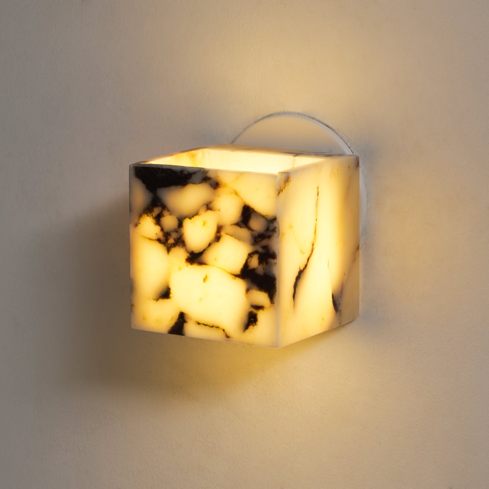 Vierkante marmeren wandlamp HL3178