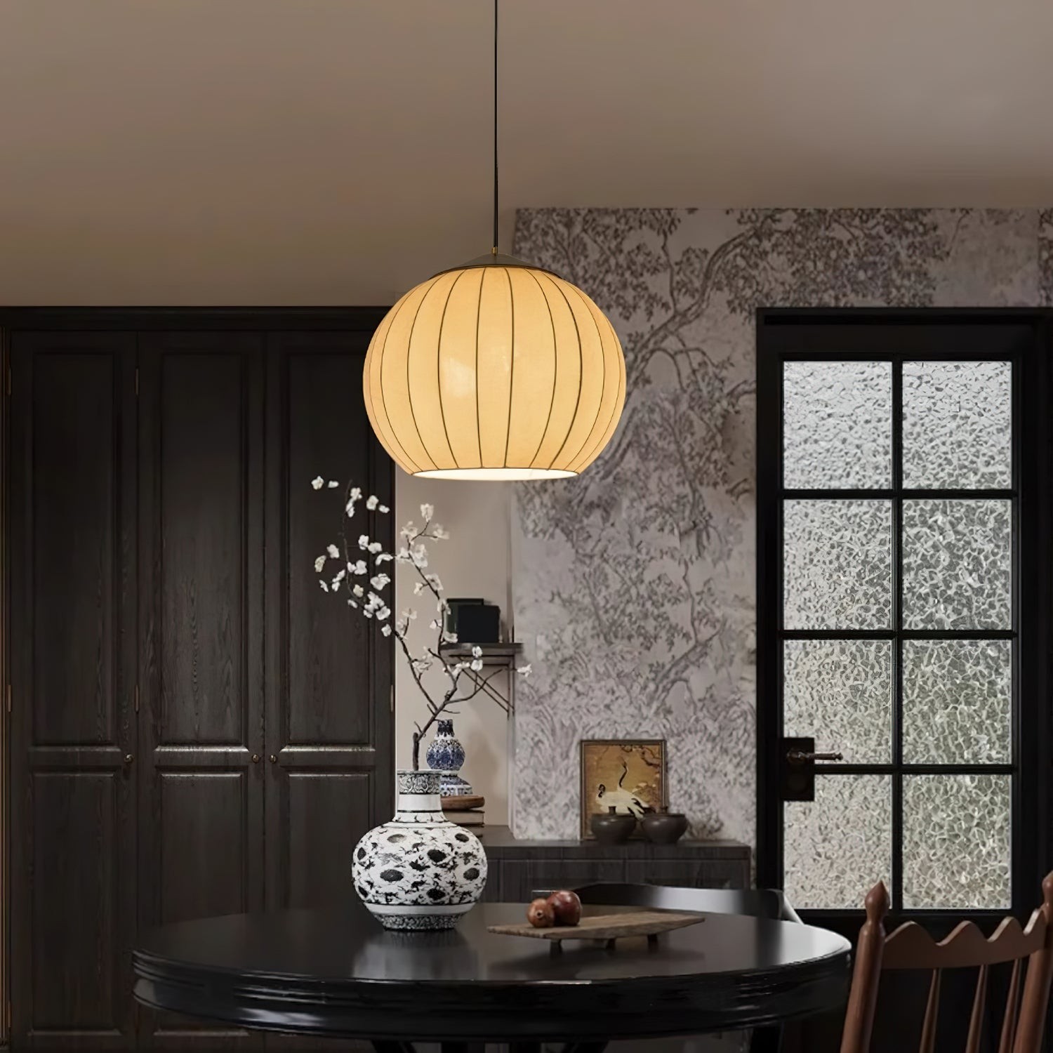 Japanse stijl stoffen lantaarn hanglamp HL547