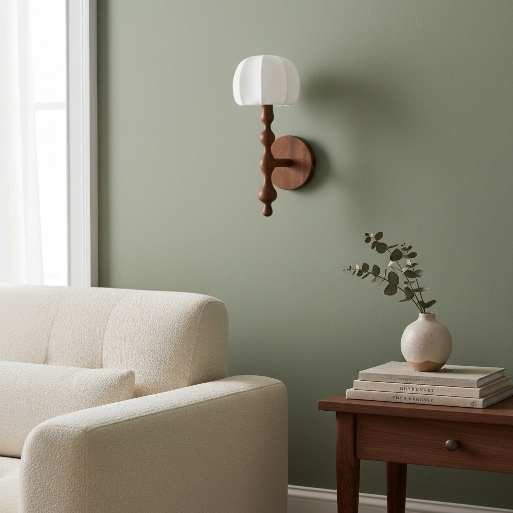 Savara moderne wandlamp met gebogen voet - zachte, diffuus verlichte stoffen kap voor hallen en woonkamers HL1902