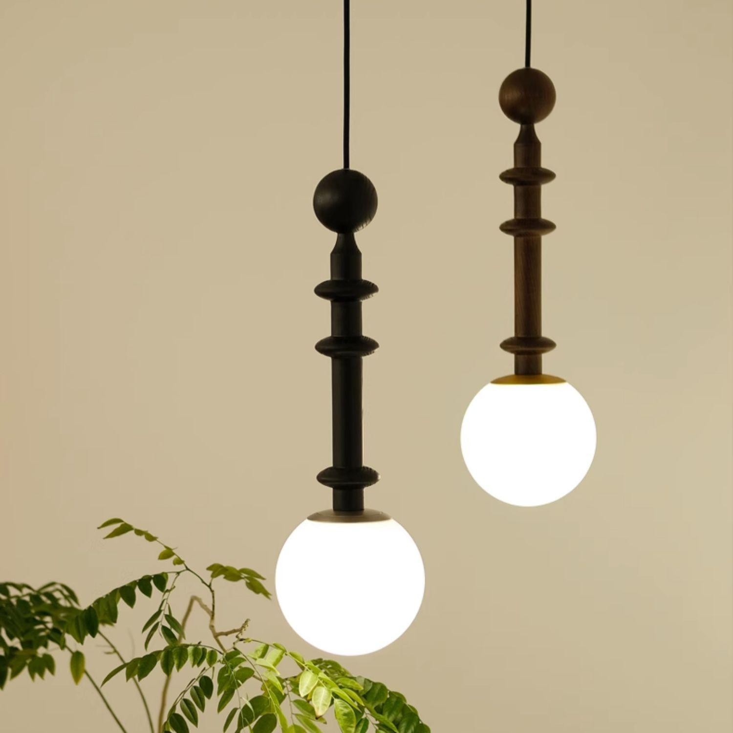 Eetkamer Houten Romeinse Kolom Hanglamp HL60