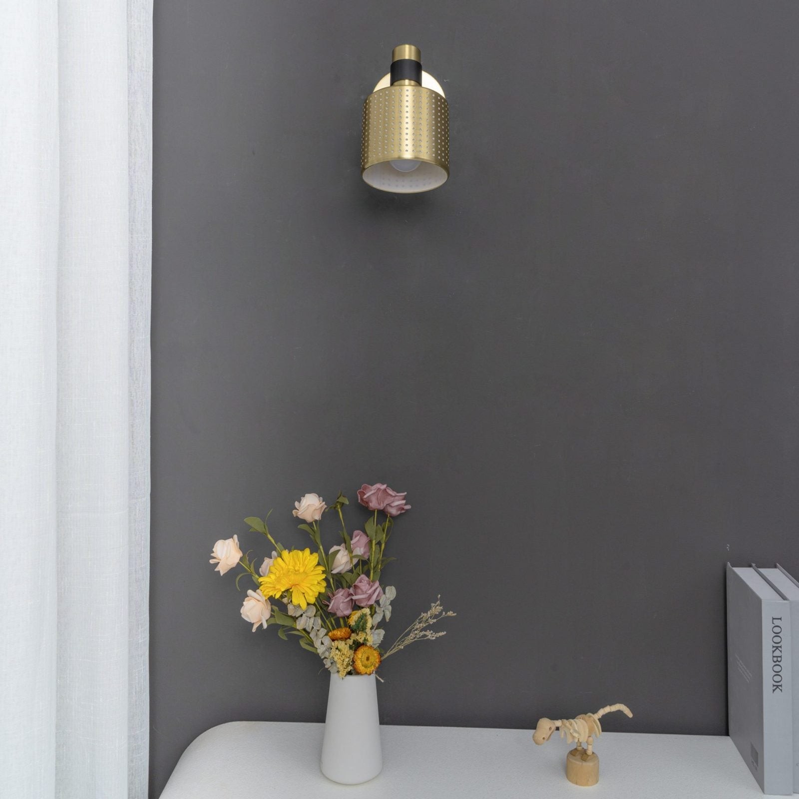 Nordic Brass verstelbare Riddle wandlamp HL1272