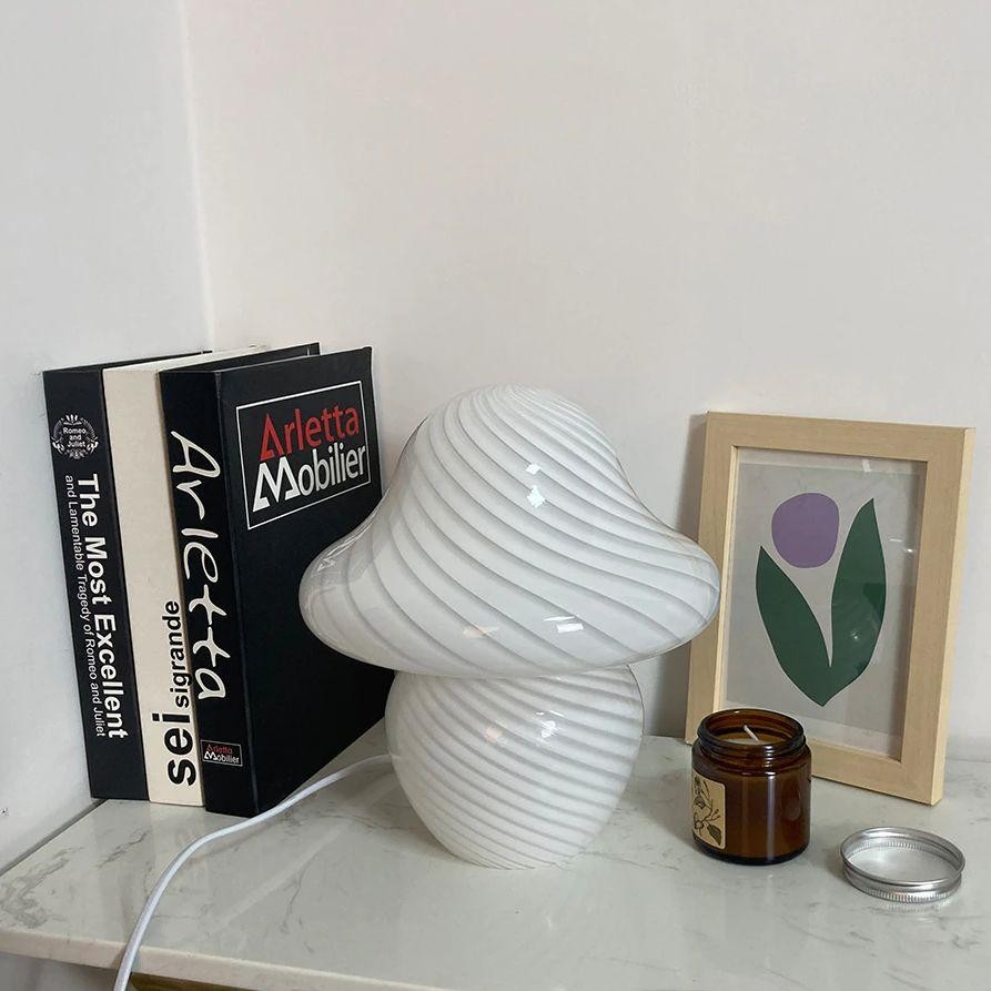 Mushroom LED Nachtlampjes Glazen Tafellamp HL25